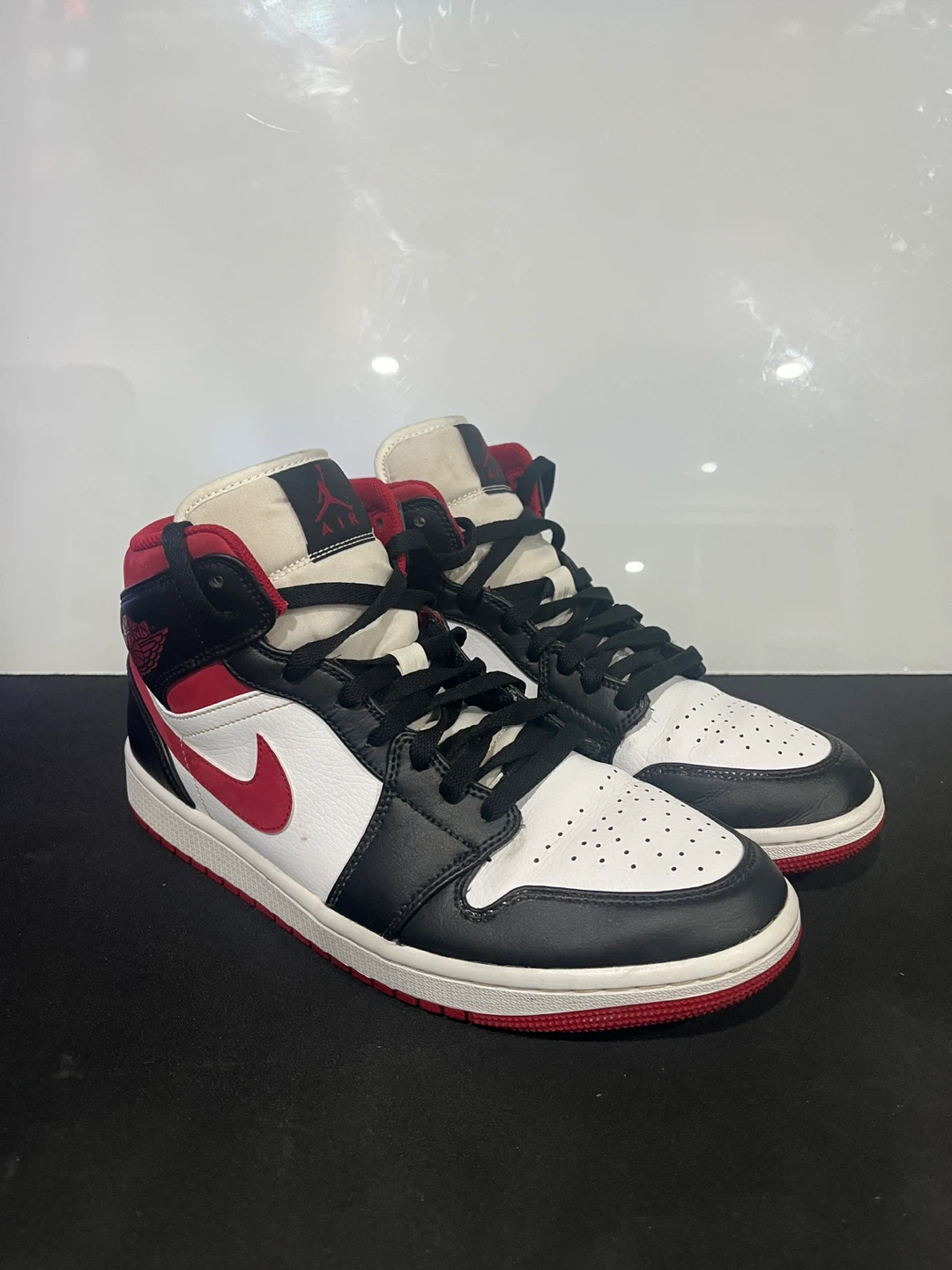 Nike Air Jordan 1 Mid Black Gym Red – Men’s 9.5