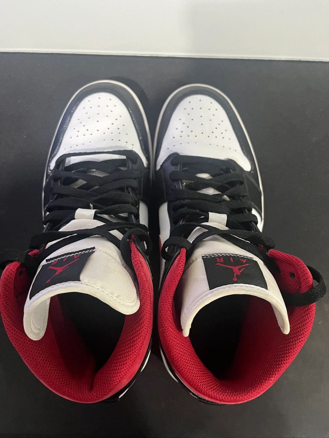 Nike Air Jordan 1 Mid Black Gym Red – Men’s 9.5 - photo 5