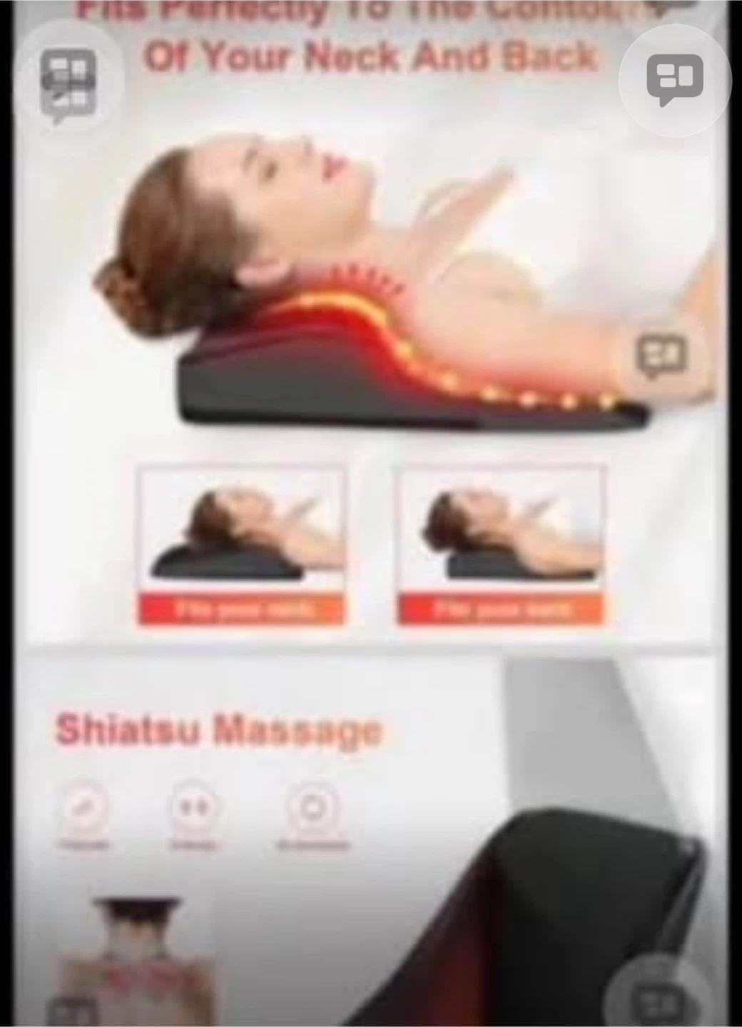 Comfier Shiatsu Massage Pillow with Heat