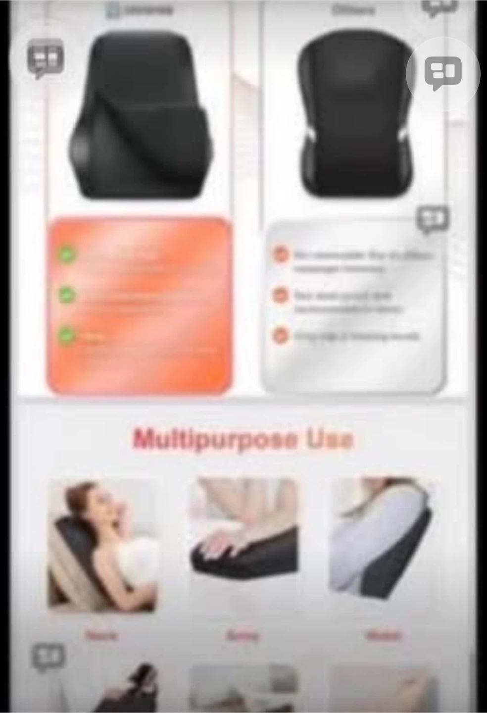 Comfier Shiatsu Massage Pillow with Heat - photo 4