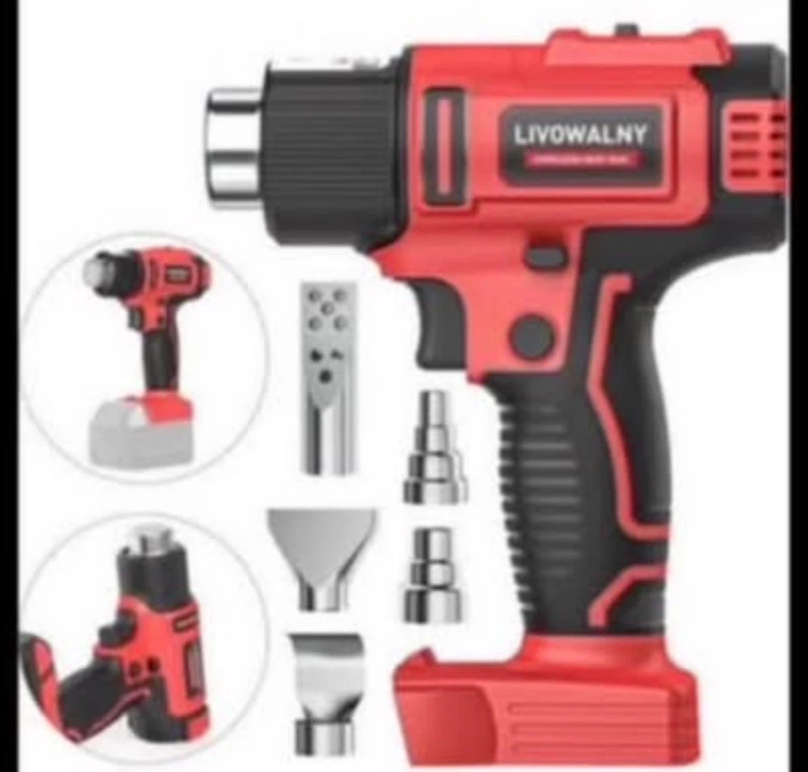 Livowalny Cordless Heat Gun with 5 Nozzles