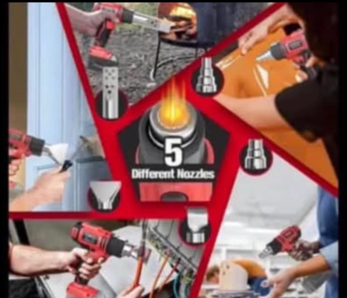 Livowalny Cordless Heat Gun with 5 Nozzles - photo 3