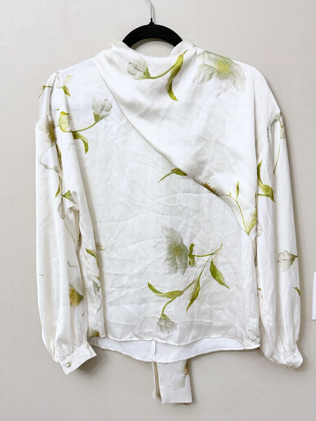 Zara Floral Print Satin Blouse Large - photo 3