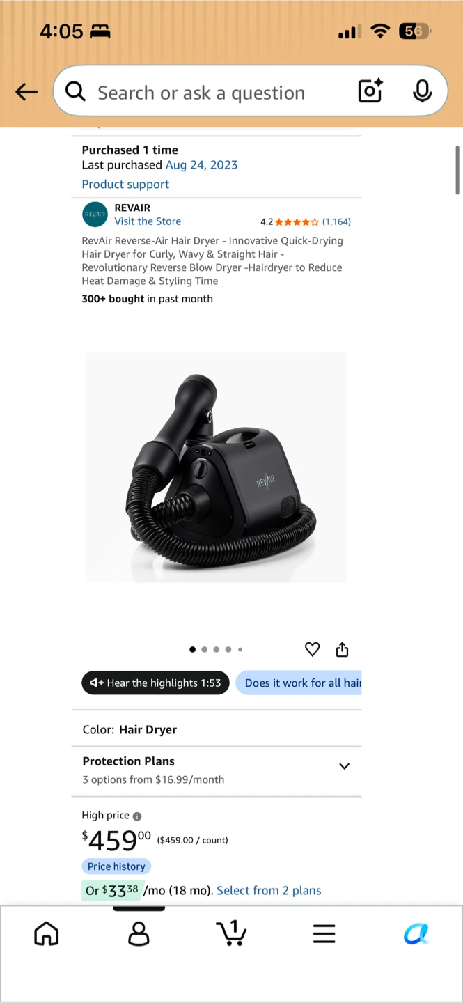 RevAir Reverse-Air Hair Dryer