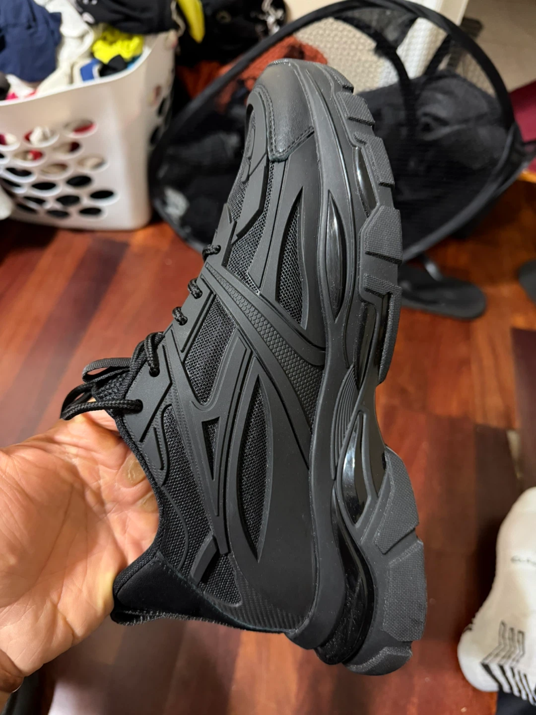 Men's Black Sneakers — Brand New, US 9 & 10 — 3 Pairs $100 - photo 3