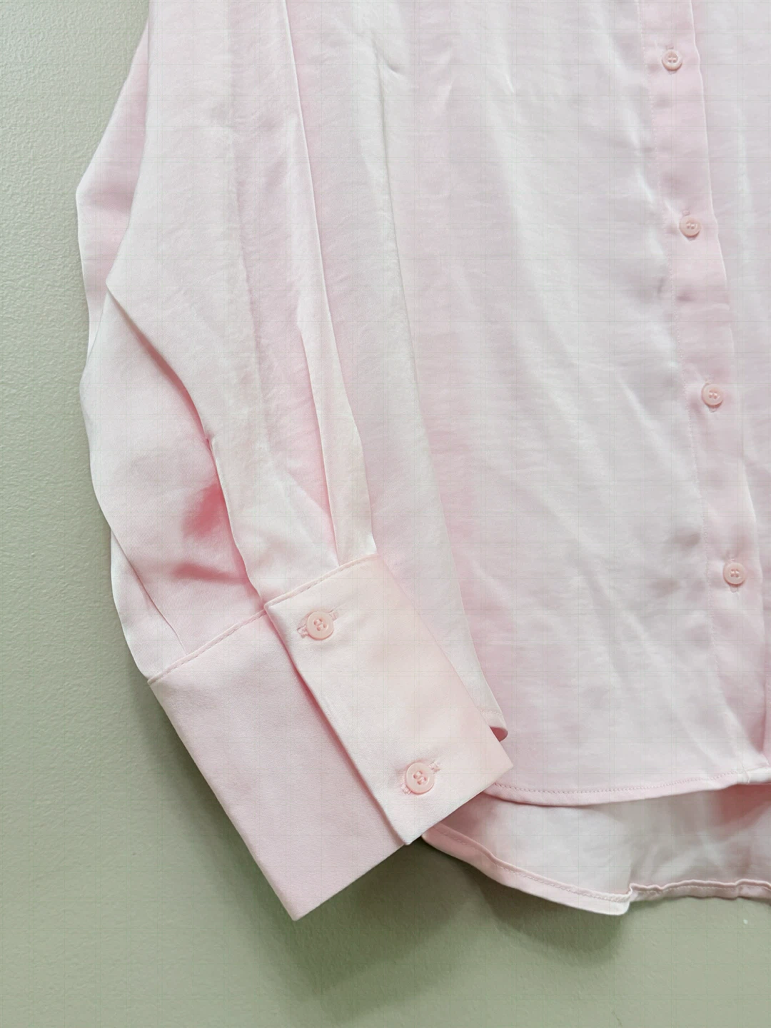 Vero Moda Pink Long Sleeve Shirt Satin Medium - photo 4