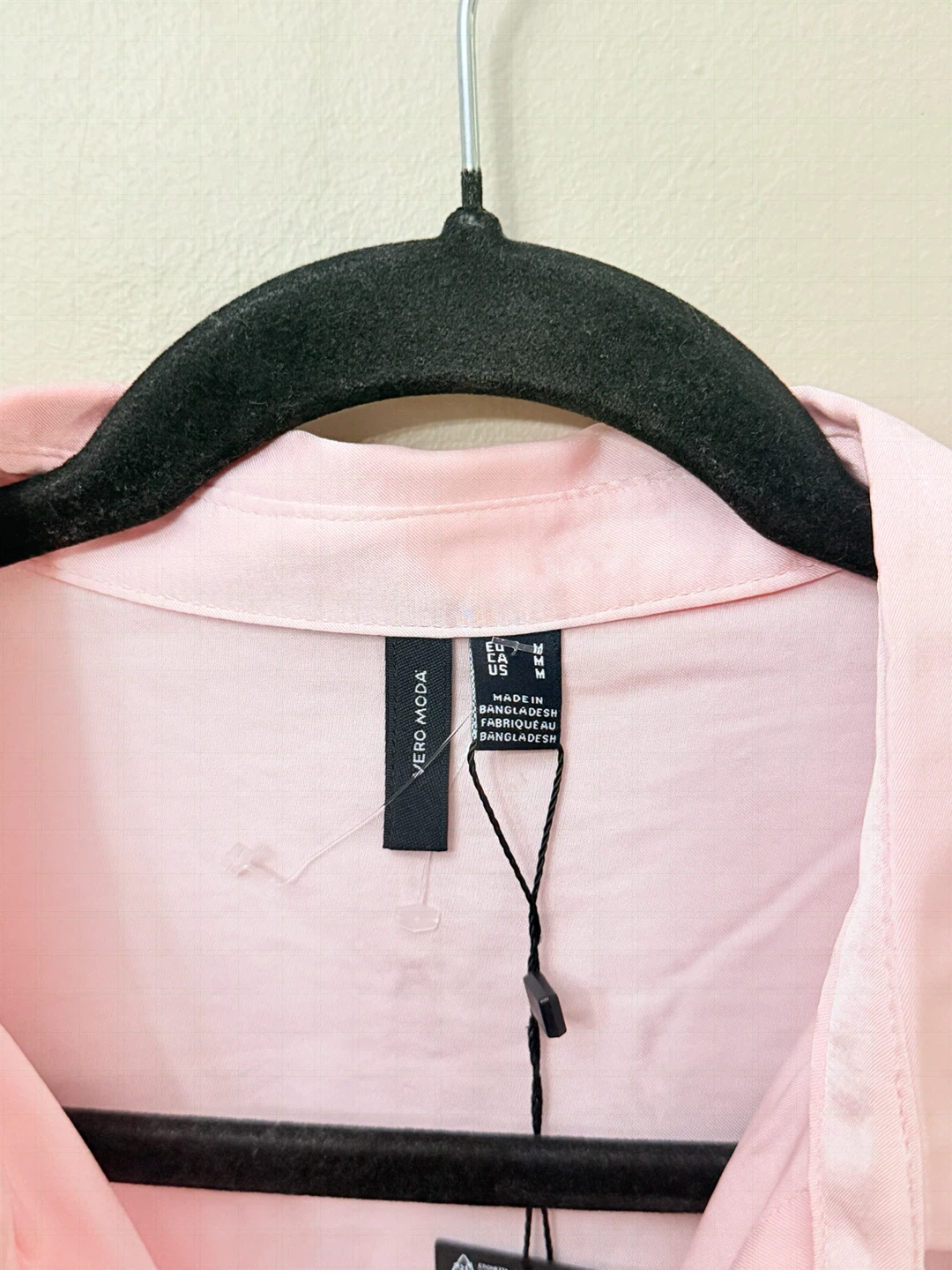 Vero Moda Pink Long Sleeve Shirt Satin Medium - photo 5