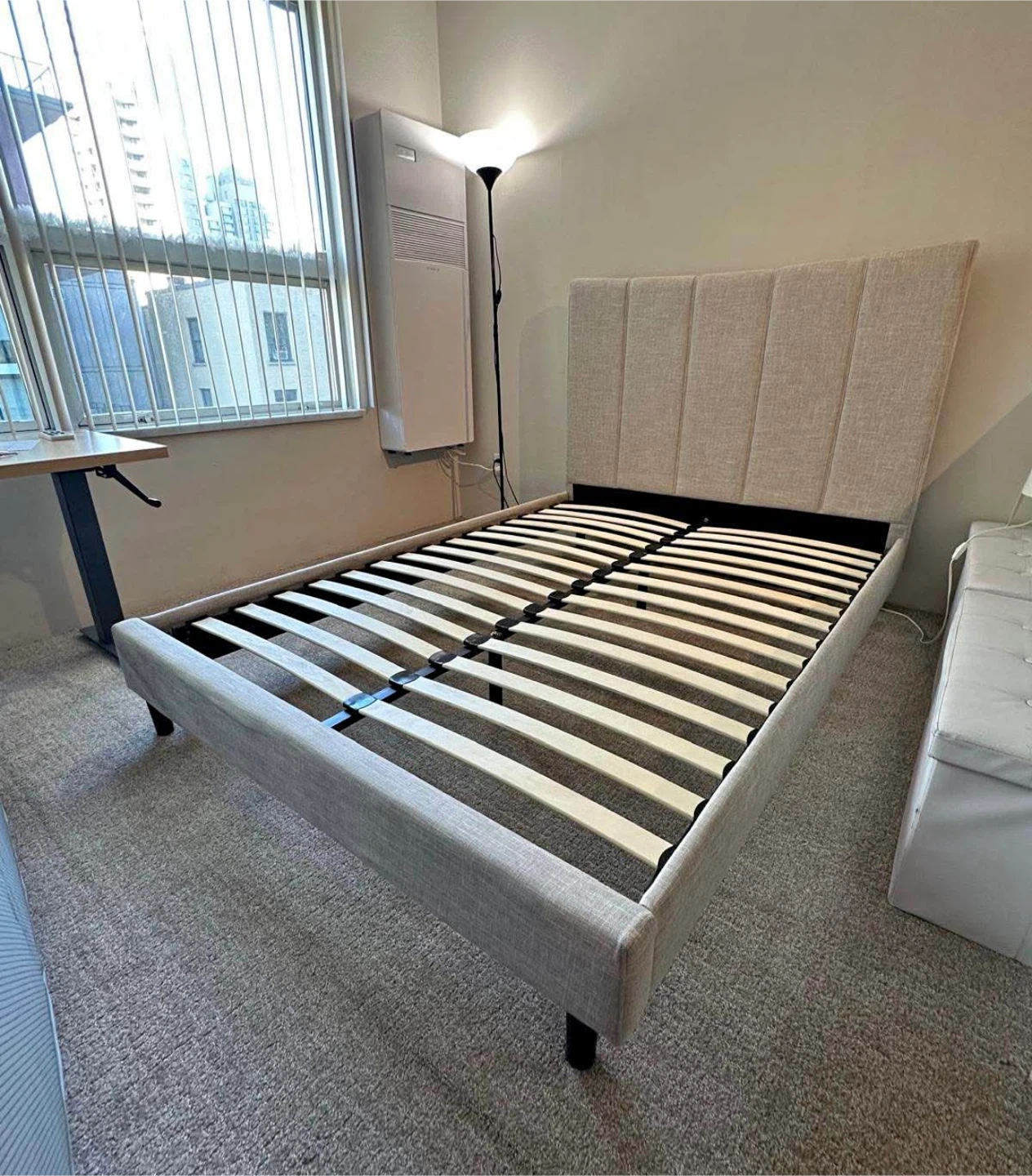 Upholstered Fabric Bed Frame with Headboard