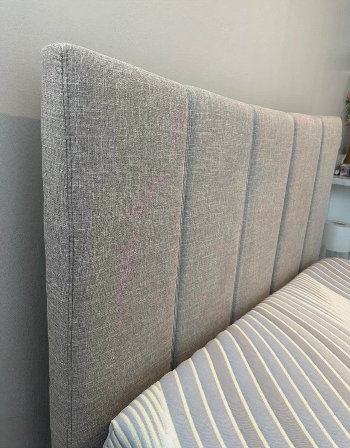 Upholstered Fabric Bed Frame with Headboard - photo 2