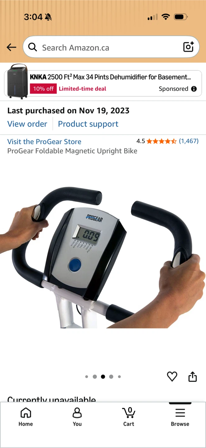 ProGear Foldable Magnetic Upright Exercise Bike - photo 2