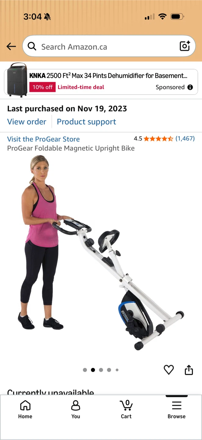 ProGear Foldable Magnetic Upright Exercise Bike - photo 3