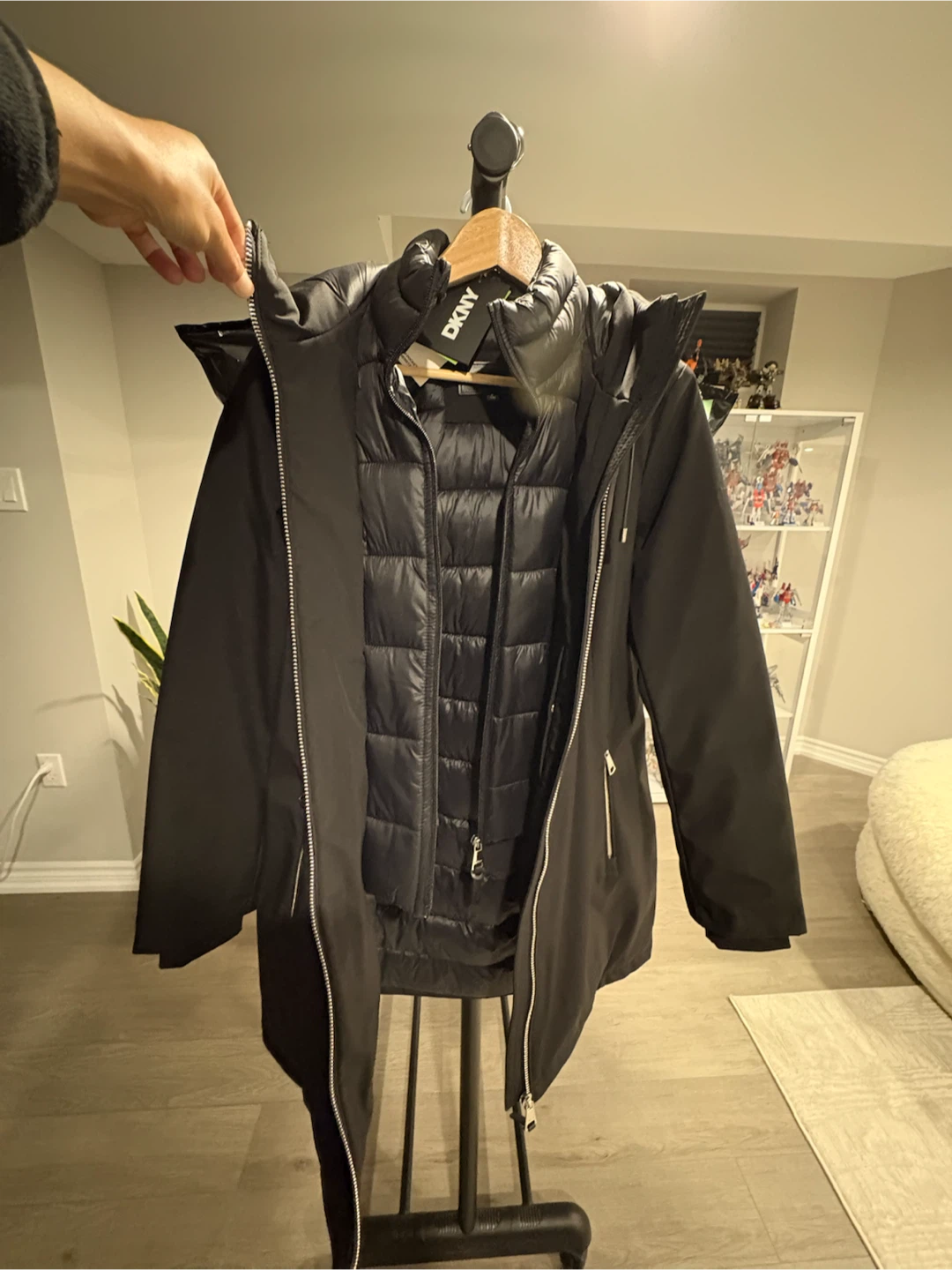 DKNY Women's Black Parka - Small - photo 3