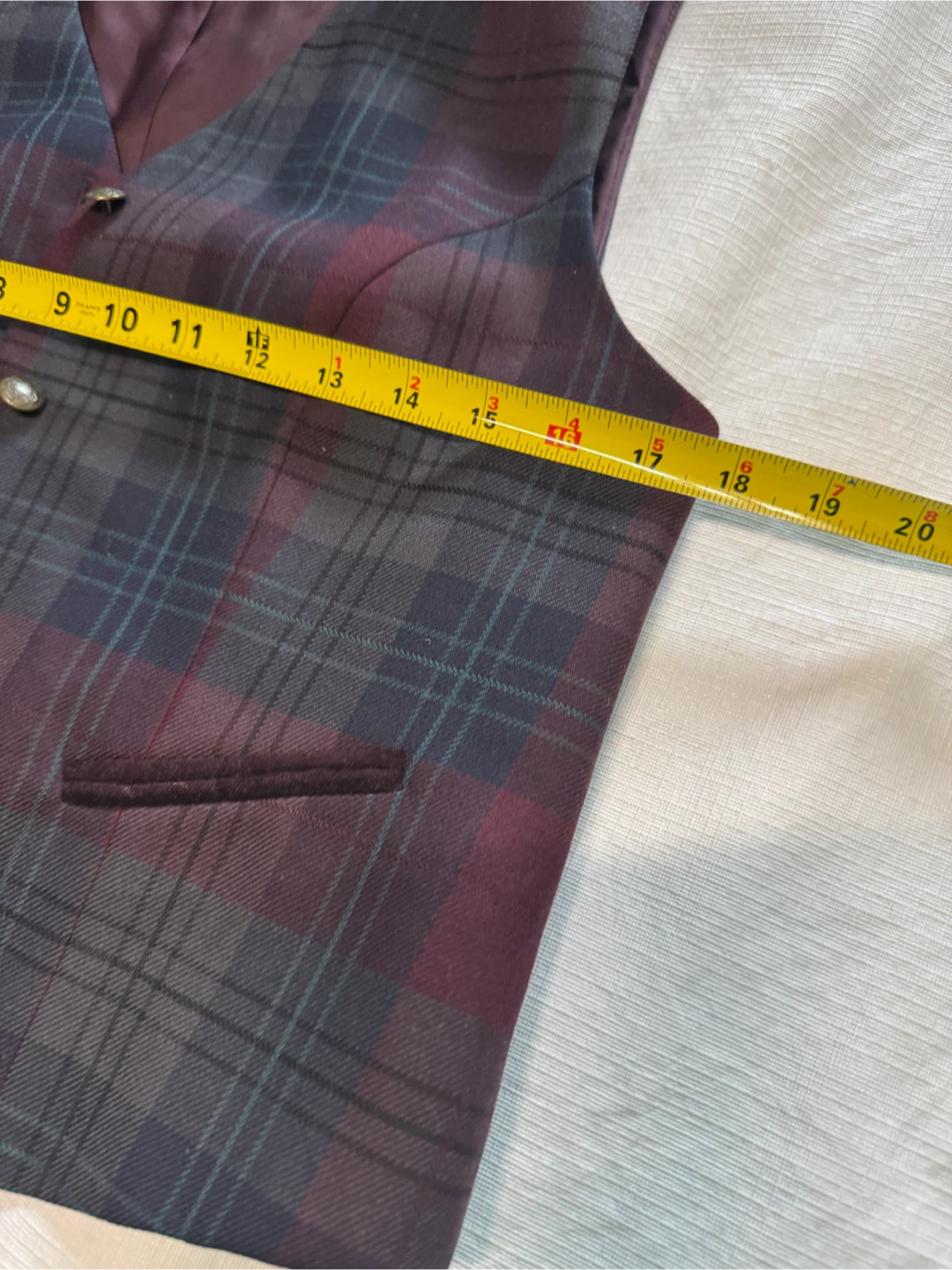 Conrad C. Collection Plaid Wool Vest - photo 5