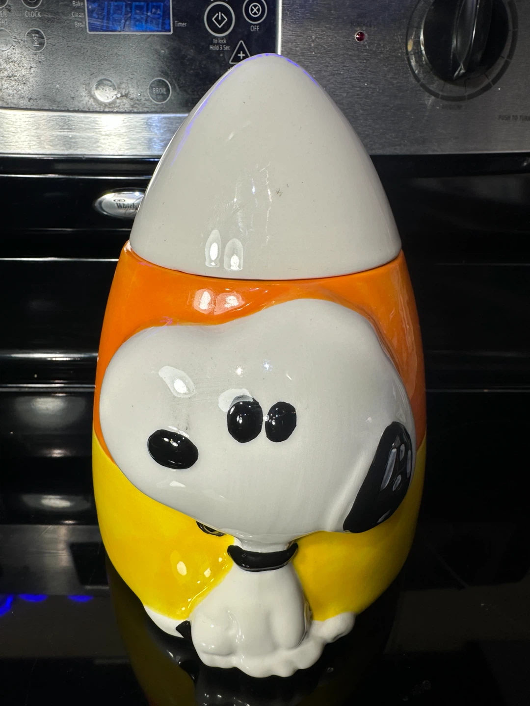 Snoopy Candy Corn Cookie Jar Gibson Housewares