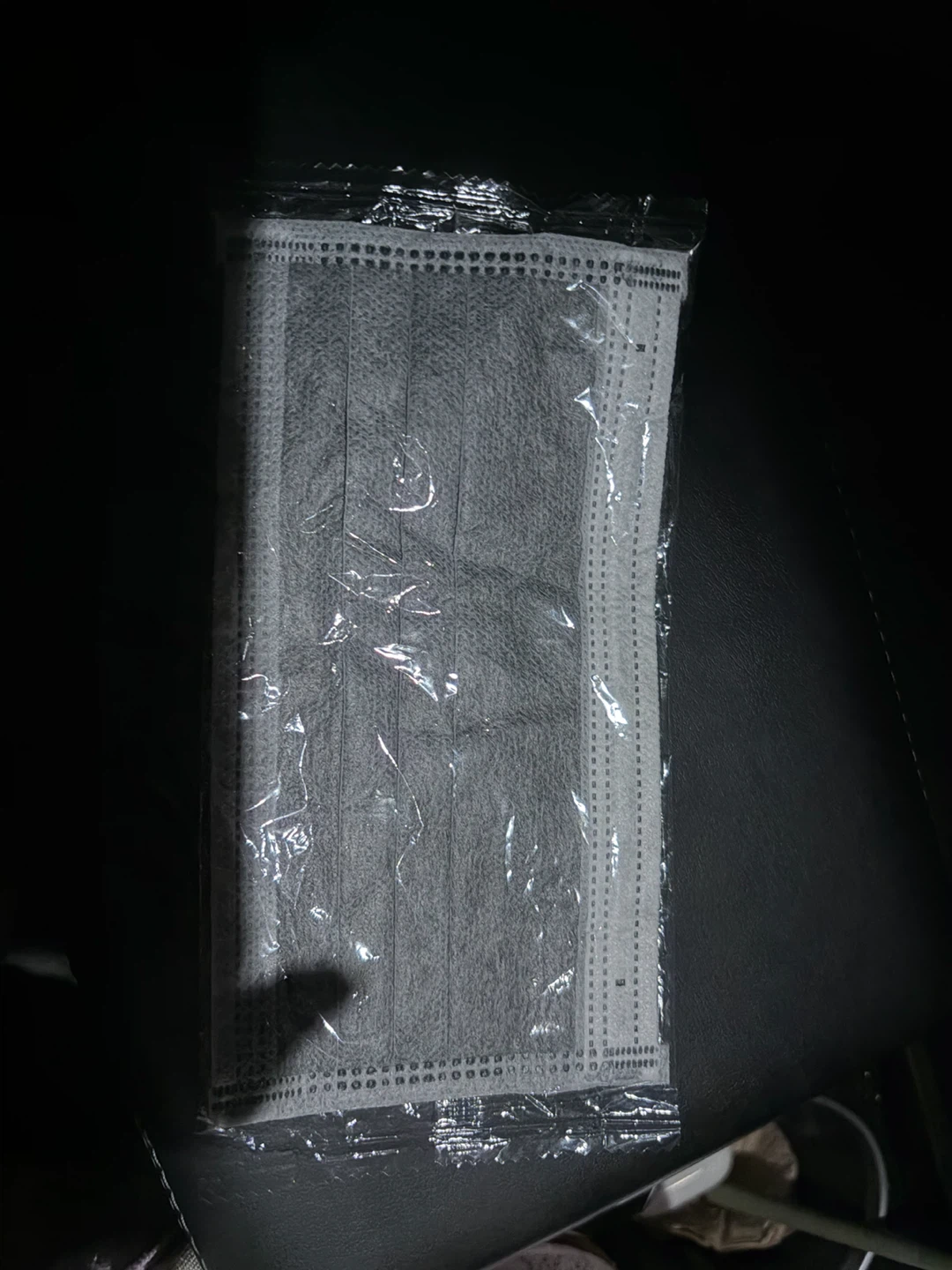 Unused Gray Disposable Face Mask