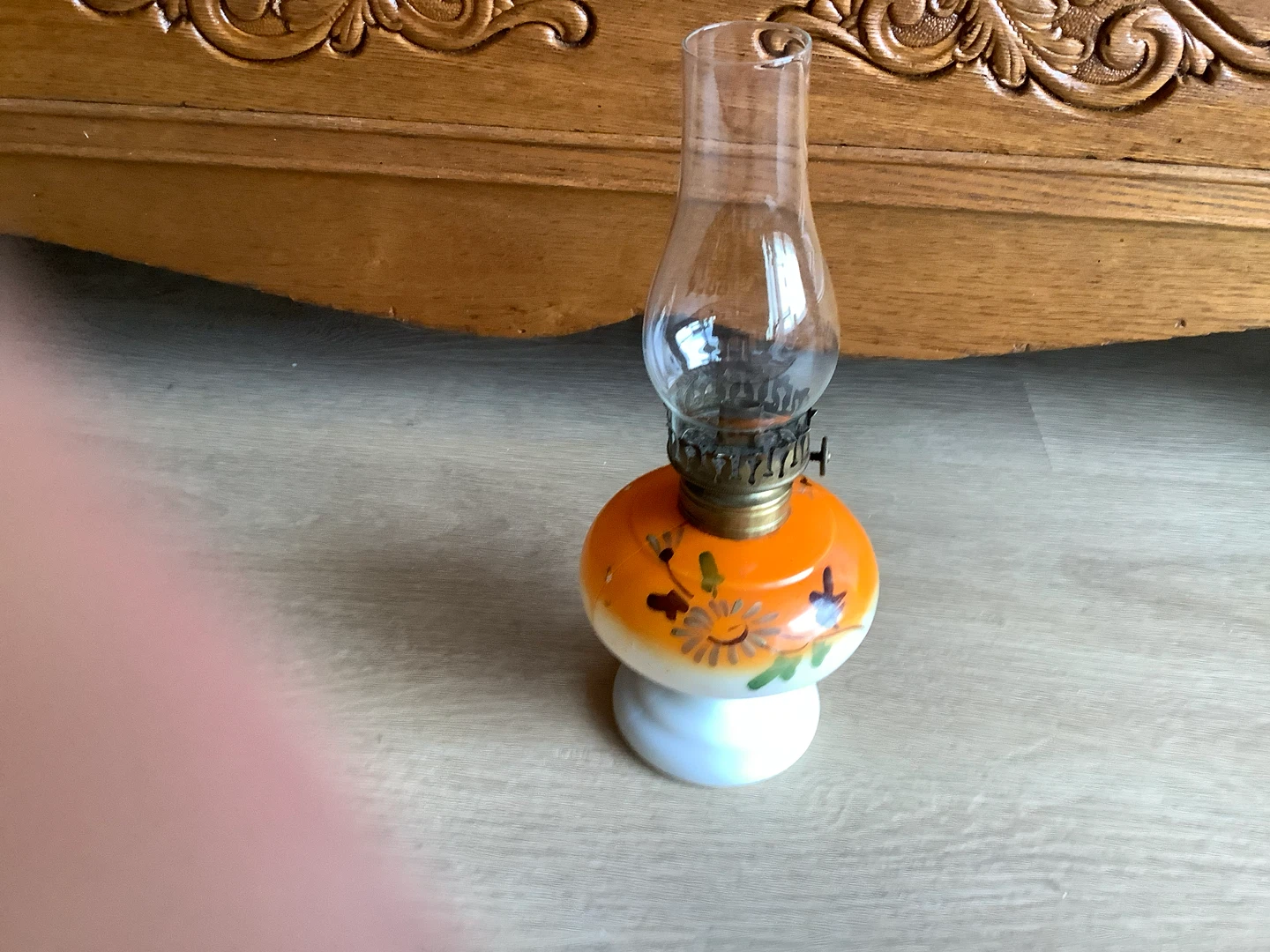Ant Victorian Nellie Bly Hd Ptd Miniature Kerosene Oil Lamp 🐞