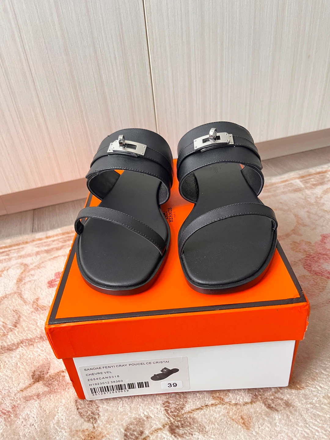 Hermes Black Leather Sandals - photo 2