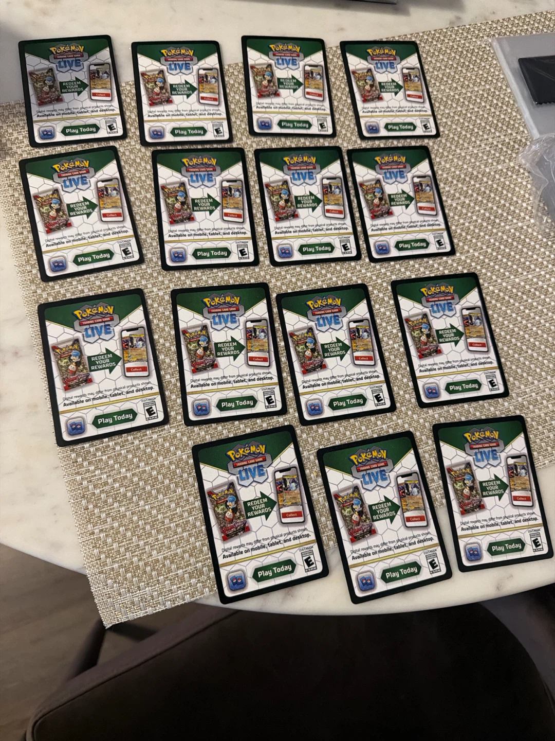Prismatic Evolution’s - 15 Pokemon Live Code Cards