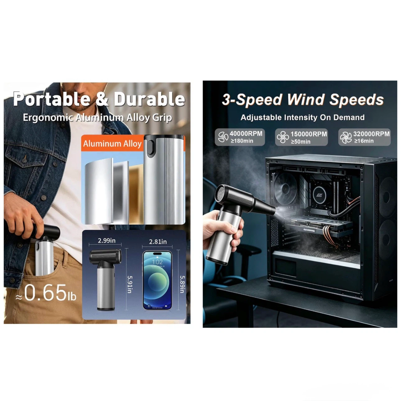 Brand new Compressed Air Duster & Vacuum 2-in-1 - photo 5