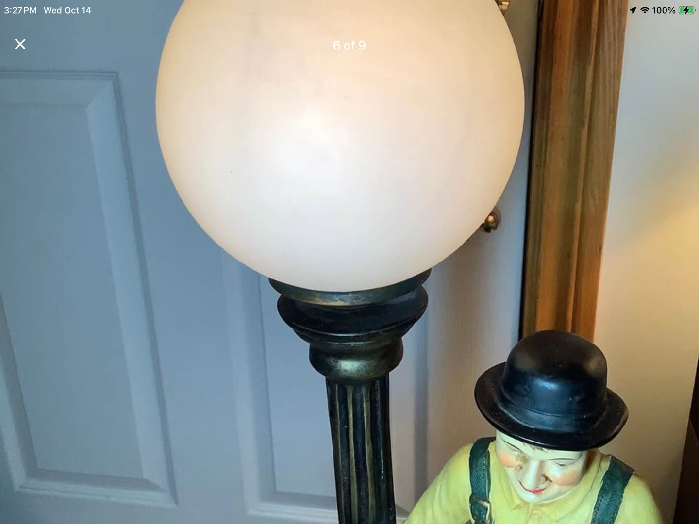 Vintage Laurel & Hardy Lamp Post Table Lamp 🐞 - photo 4