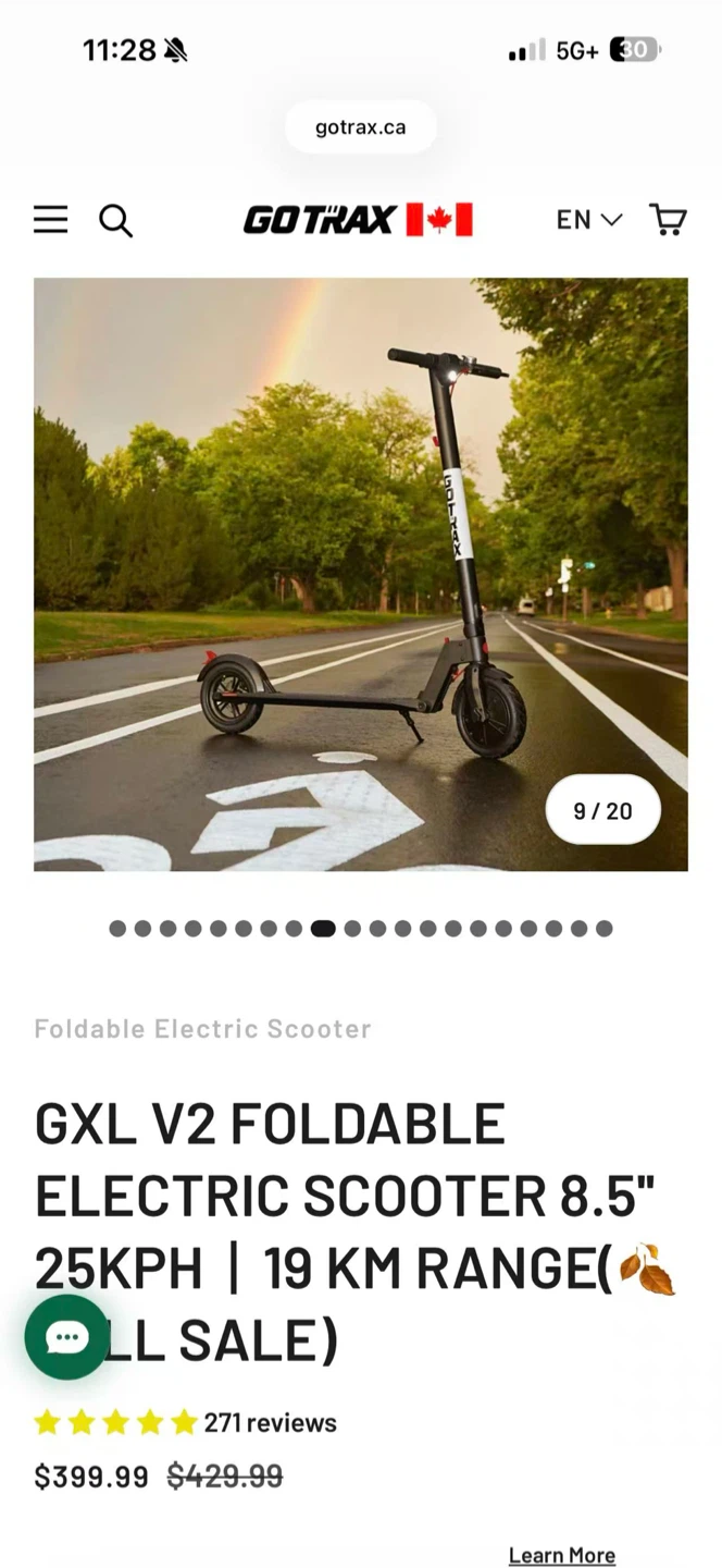 95% new Gotrax GXL V2 foldable E-scooter $200 - photo 5
