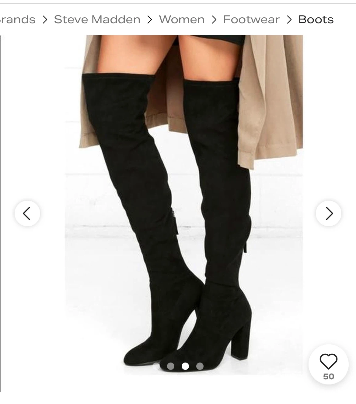 Steve Madden Over-the-Knee Black Boots