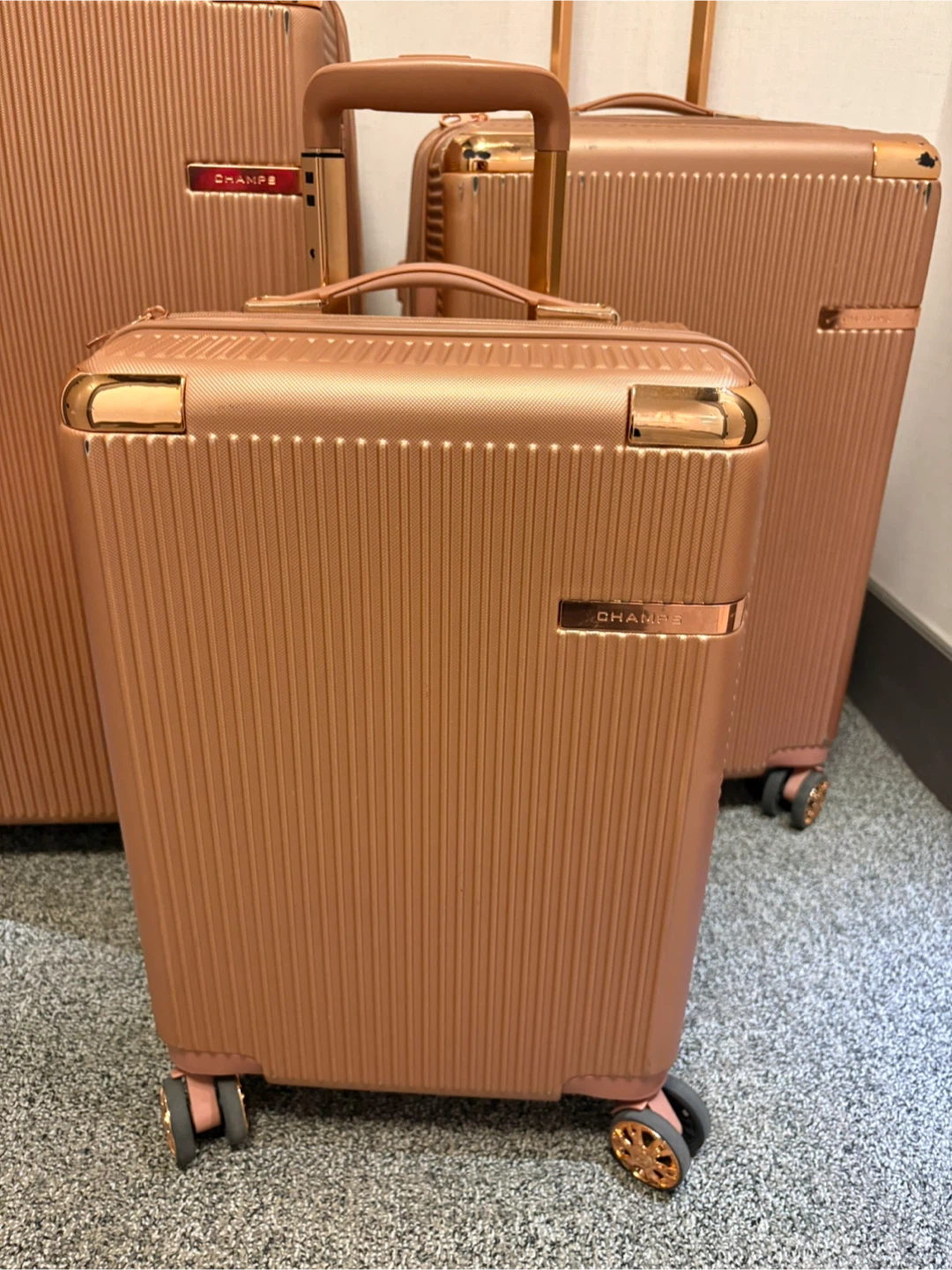 Champs Luggage 3-Piece Set Rose Gold - photo 5
