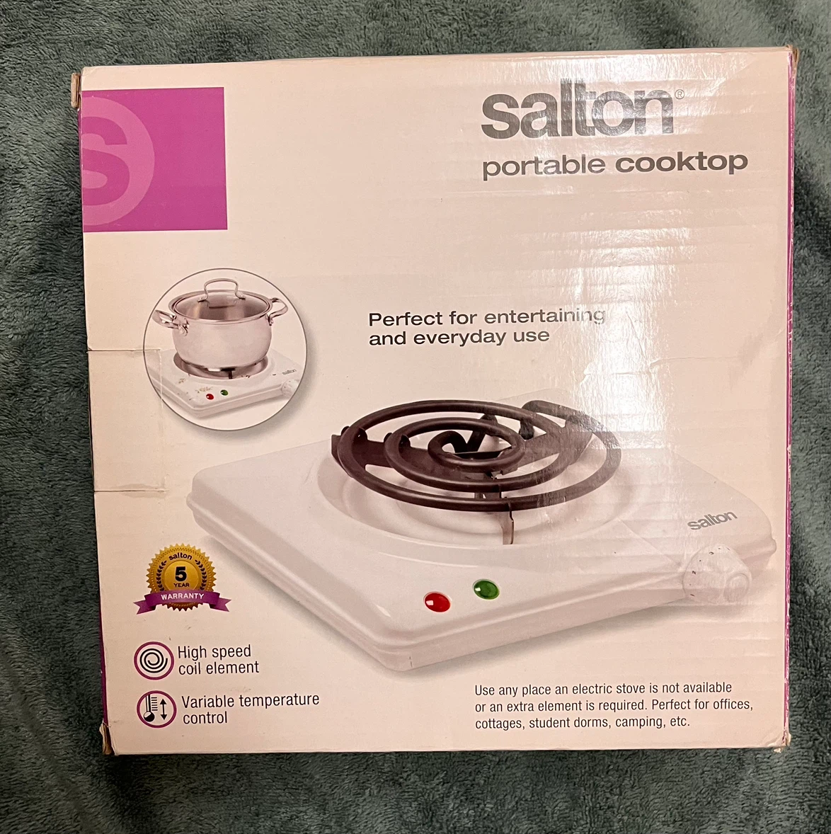 Salton Portable Cooktop Model HP1305