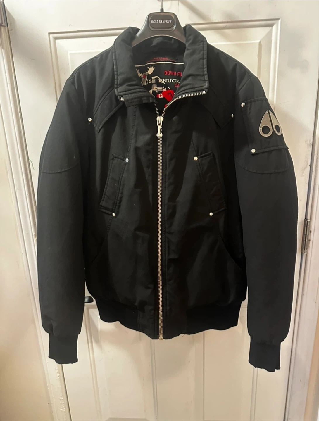 Moose Knuckles Black Bomber Jacket - photo 3