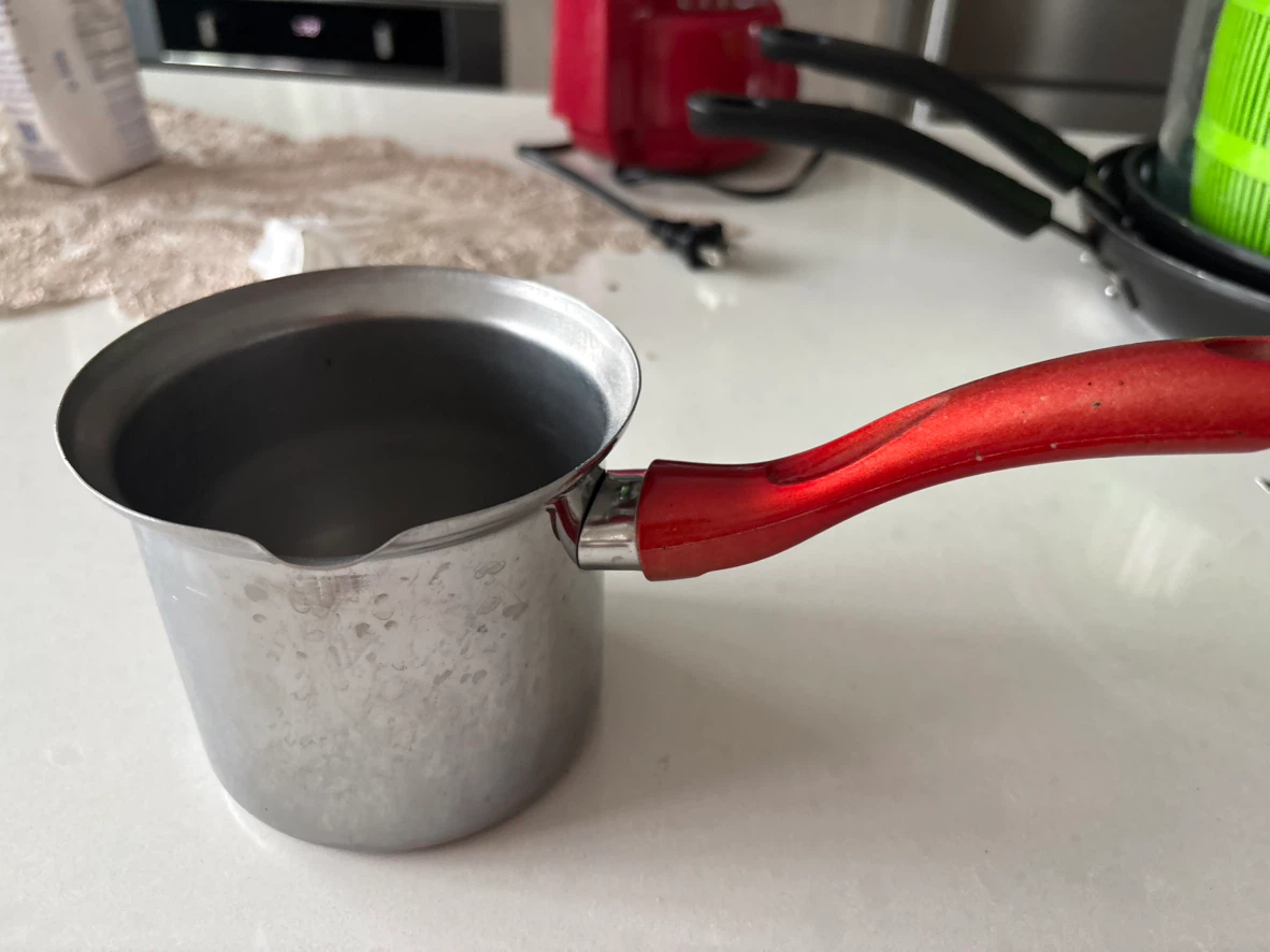Stainless Steel Milk Pot with Red Handle - photo 4