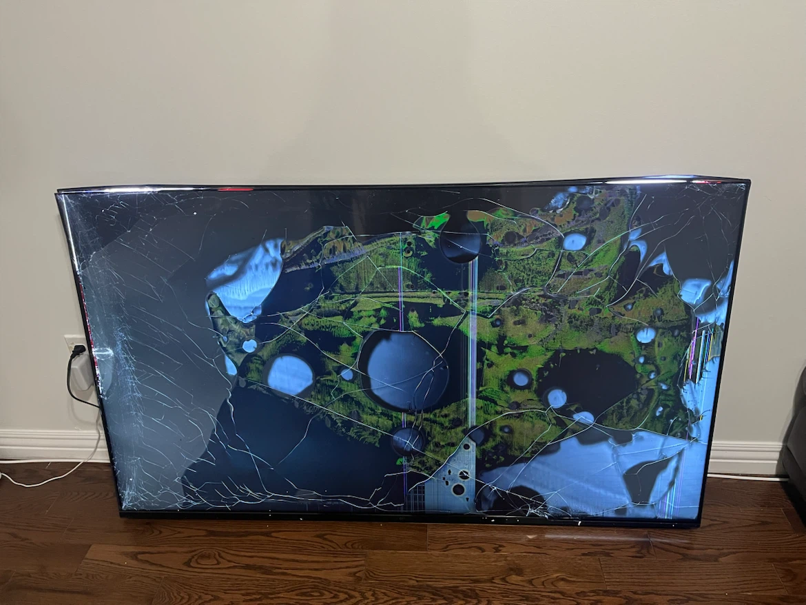 Broken 65-inch Television - photo 2