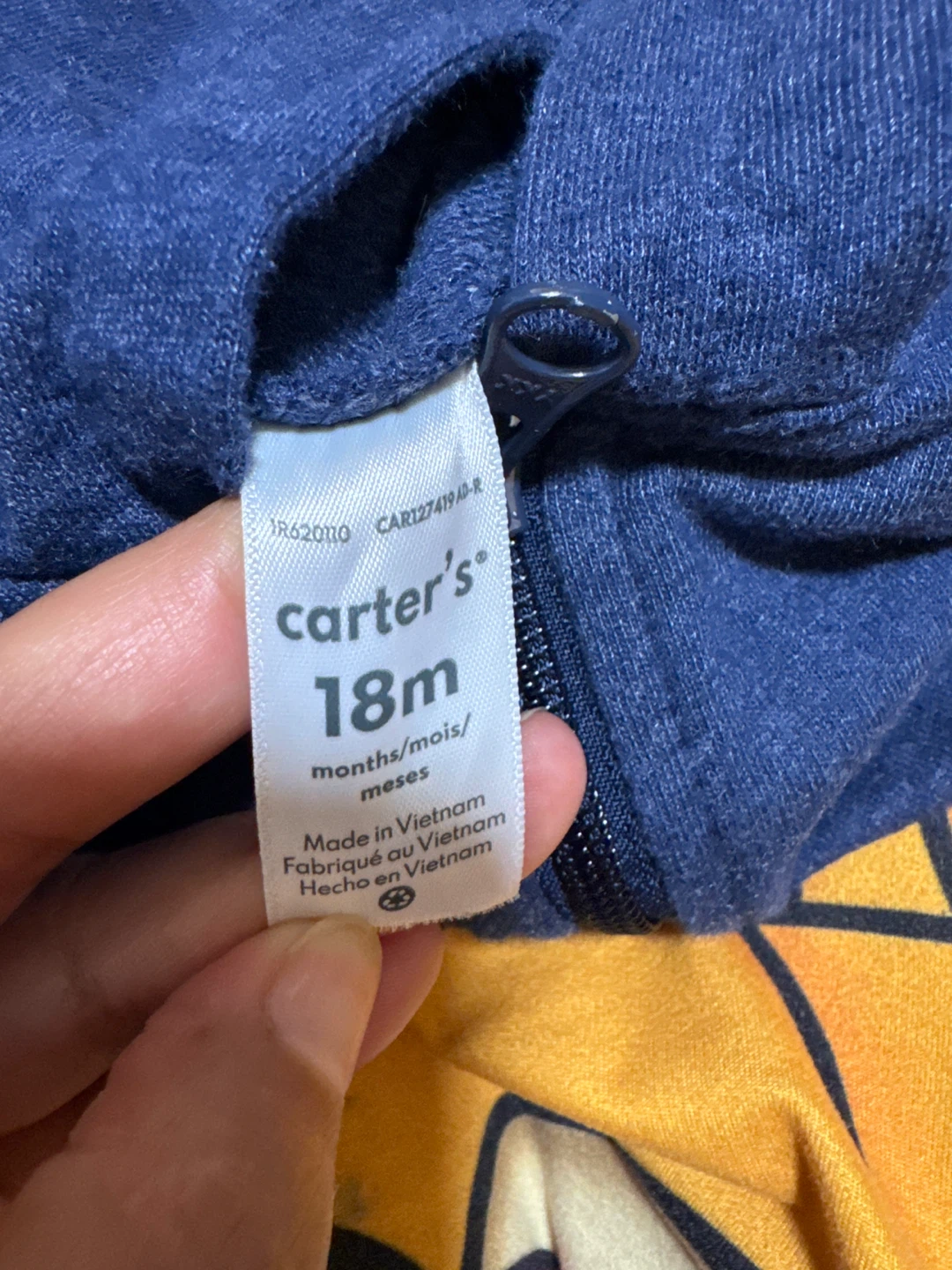 Carter's Blue Zip-Up Hoodie 18m - photo 2