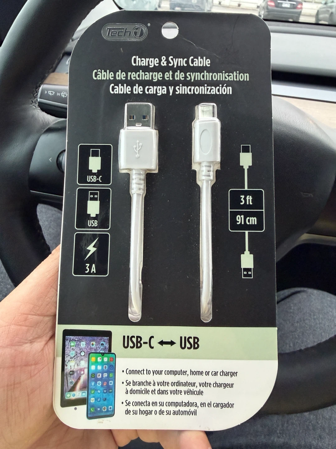 Tech1 USB-C to USB Charge and Sync Cable