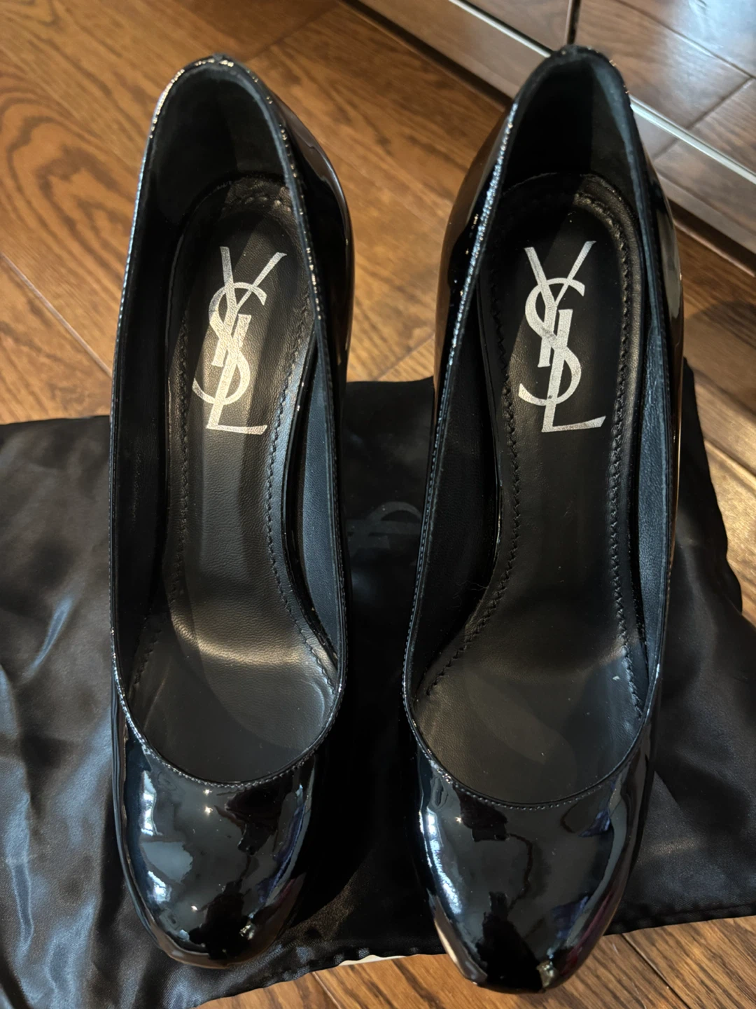Authentic YSL Black Patent Leather platform OBO - photo 5