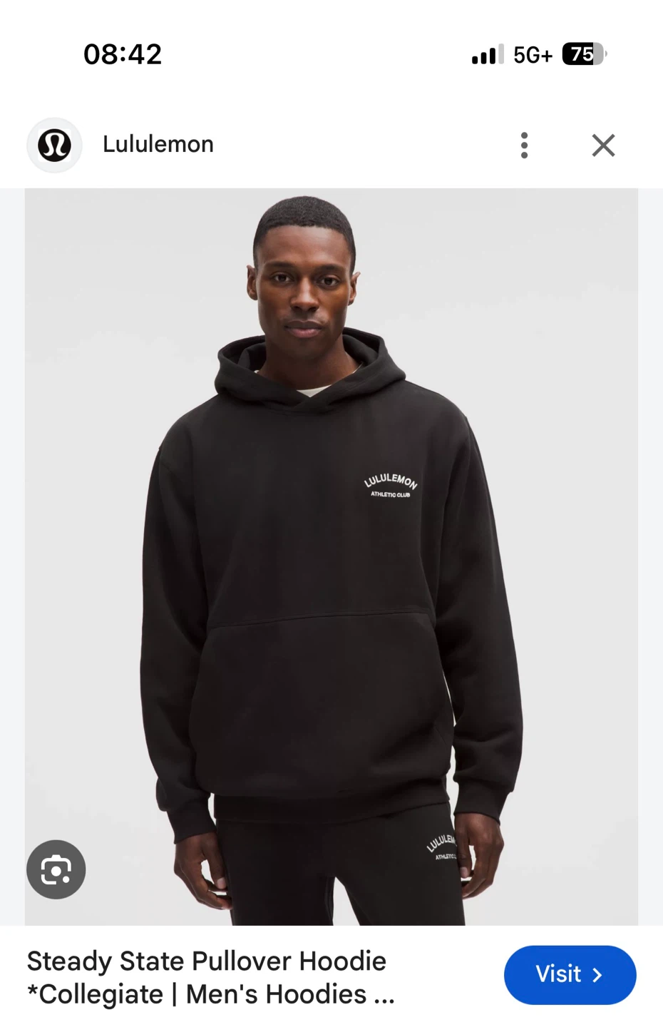 Lululemon Steady State Pullover Hoodie *Collegiate - Mens XL - photo 2