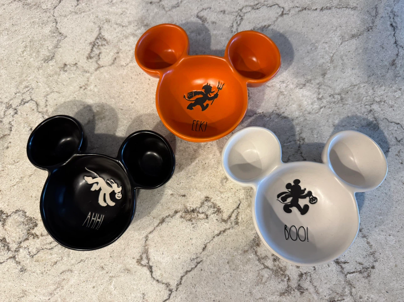 Rae Dunn Disney Halloween Mickey Mouse Bowls