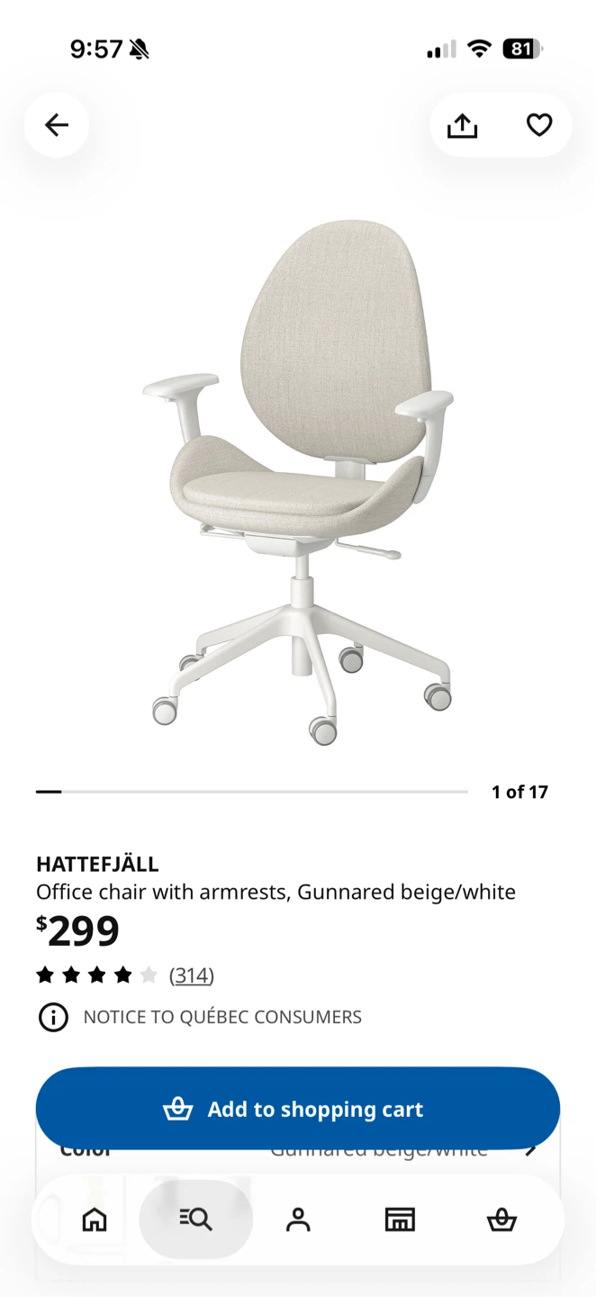 IKEA HATTEFJÄLL Office Chair - photo 4