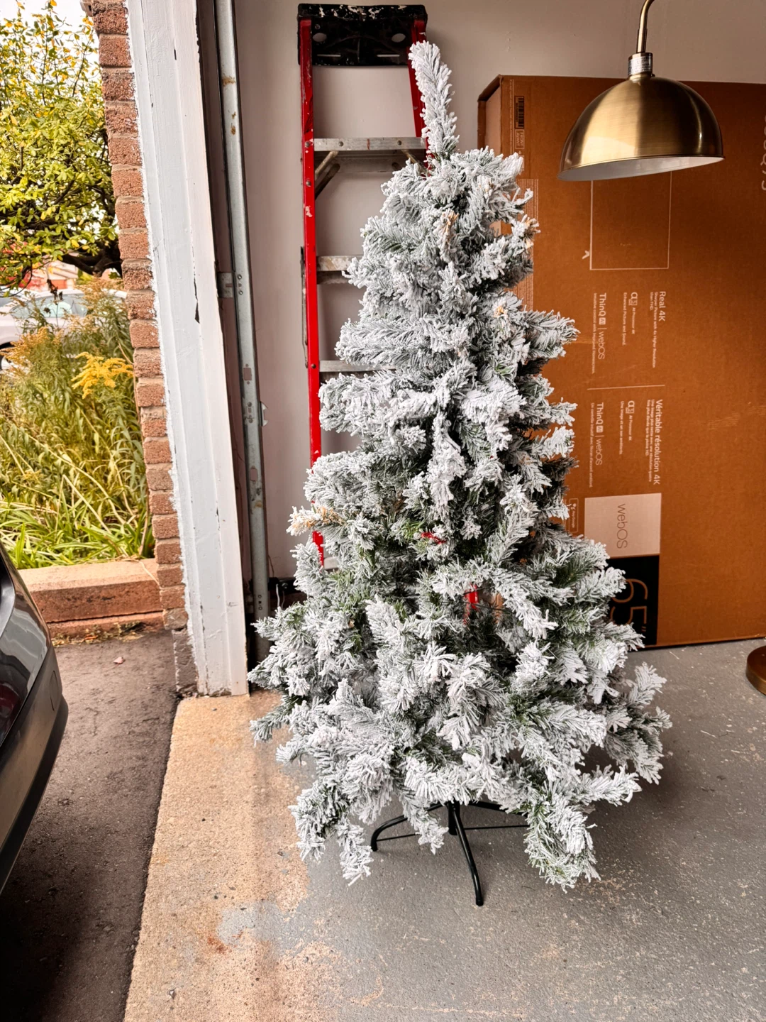 Flocked Artificial Christmas Tree