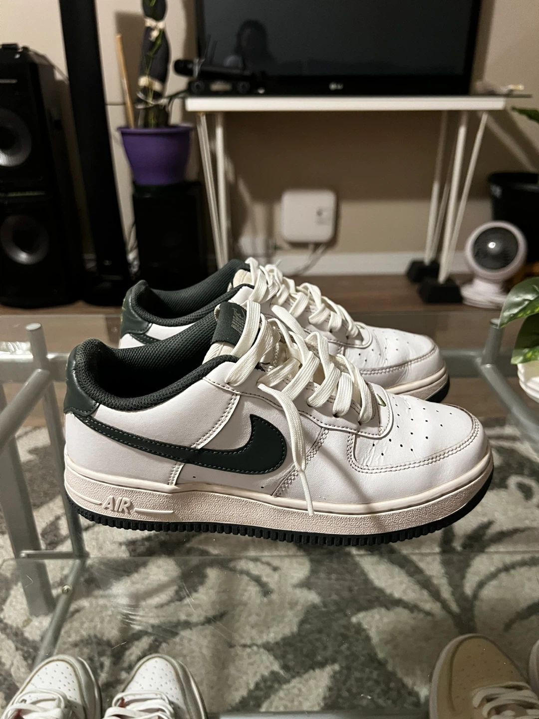 Nike Air Force 1 Low White and Green US5.5 euro38