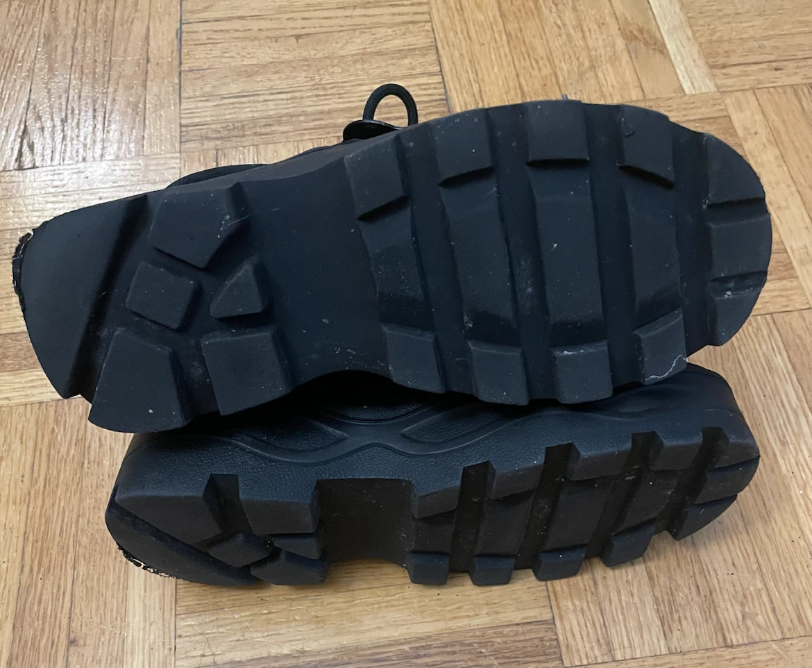Black Suede Lace-Up Boots with Buckle Strap - photo 3