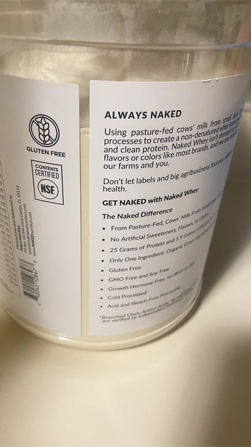 New NAKED Whey 5LB Unflavored Whey Protein Powder exp 4/28 - photo 3