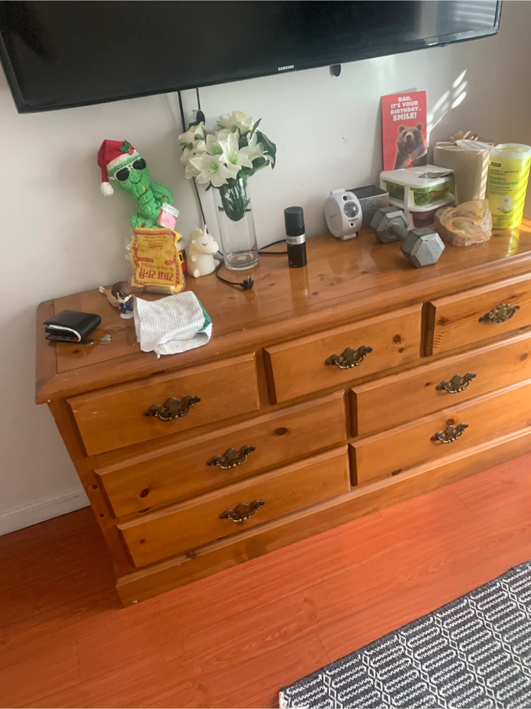 Wooden Dresser with Mirror - photo 3