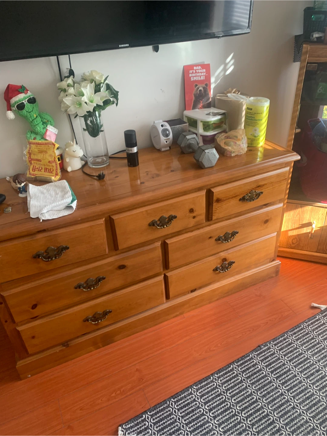 Wooden Dresser with Mirror - photo 5