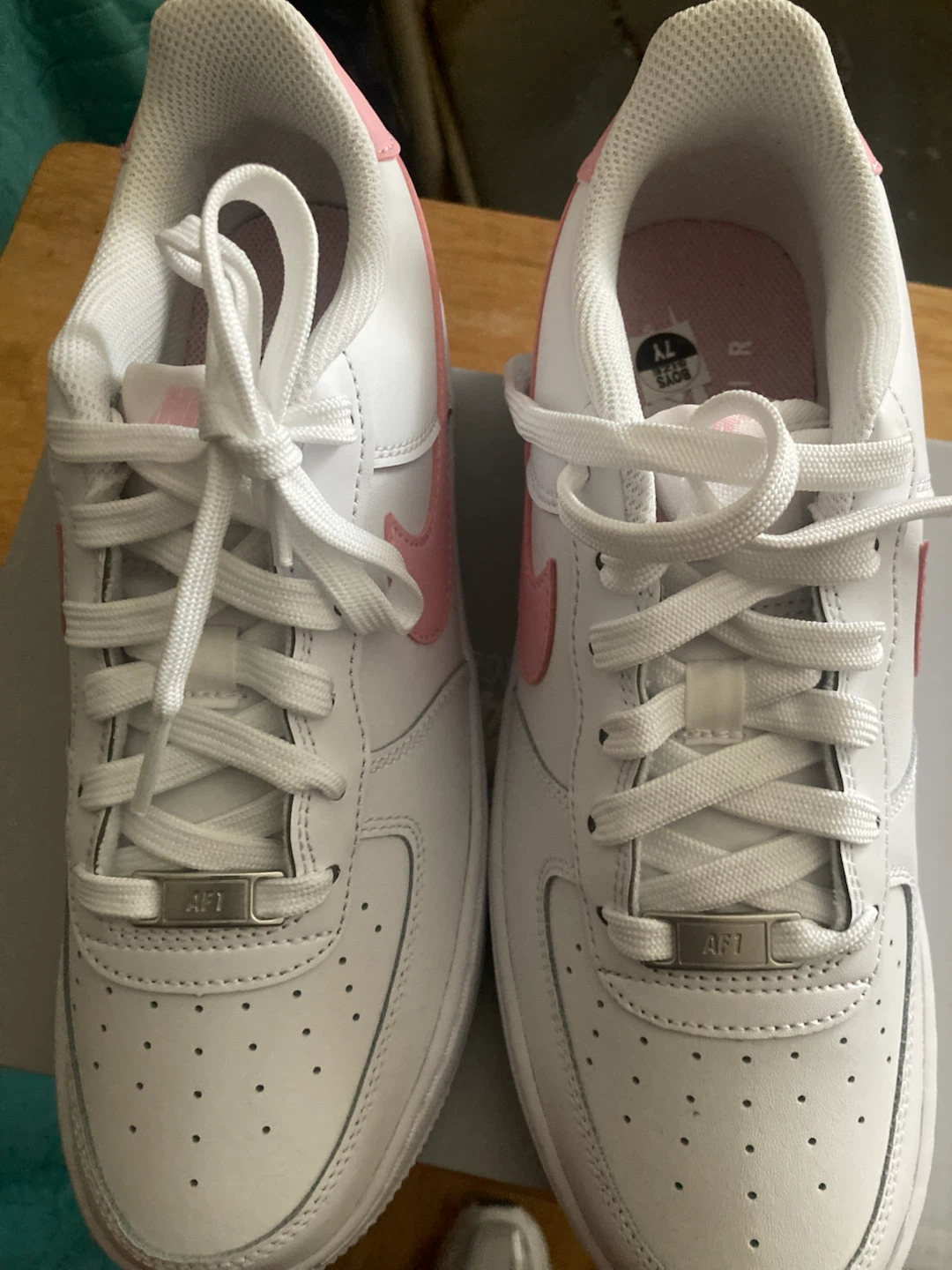 Nike Air Force 1 GS White/Soft Pink Size 7Y - photo 2