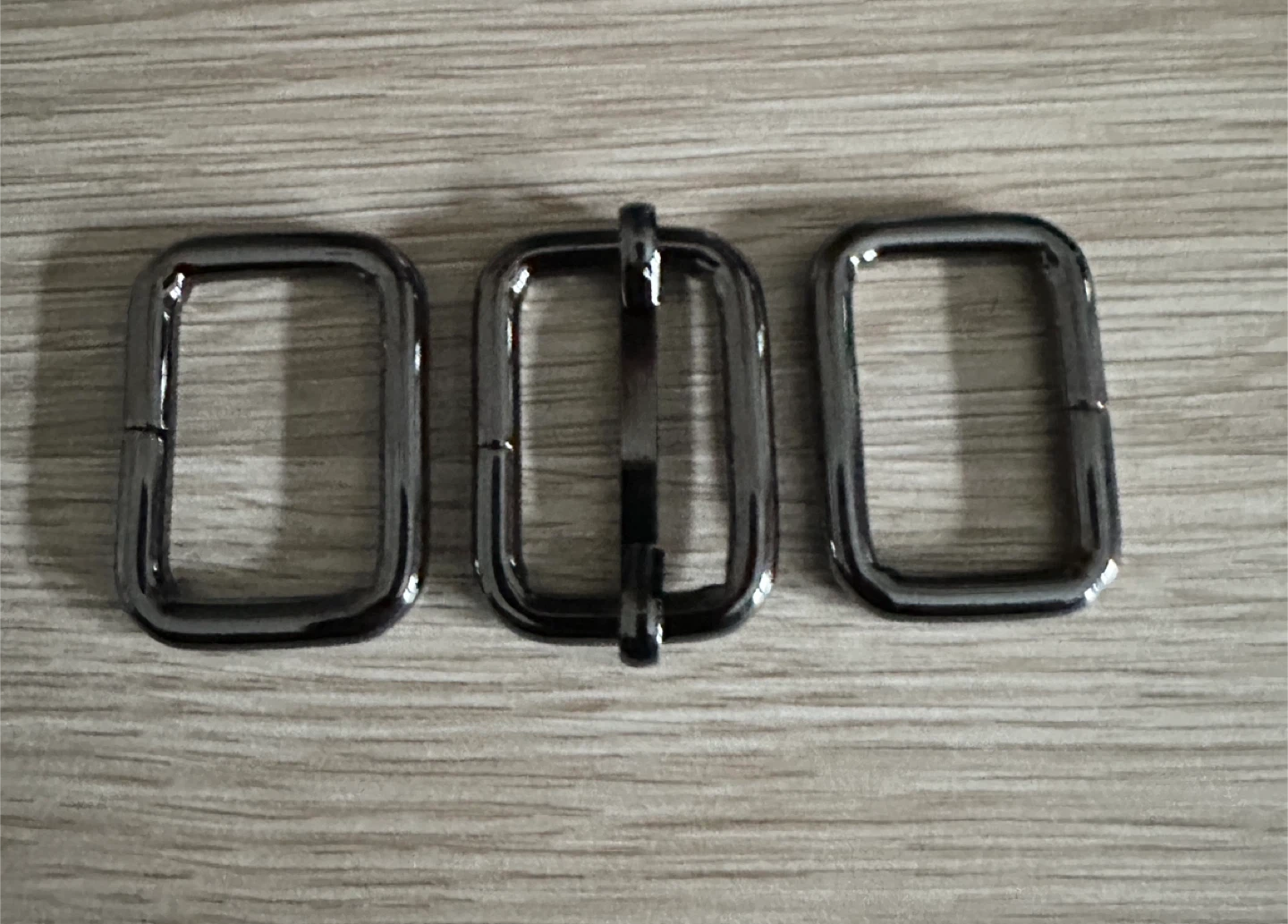 Set of 3 Gunmetal Bag Hardware Sliders