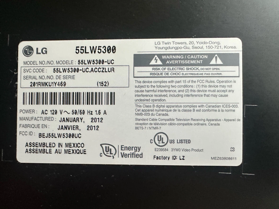 LG 55-inch LED Television 55LW5300 - photo 2