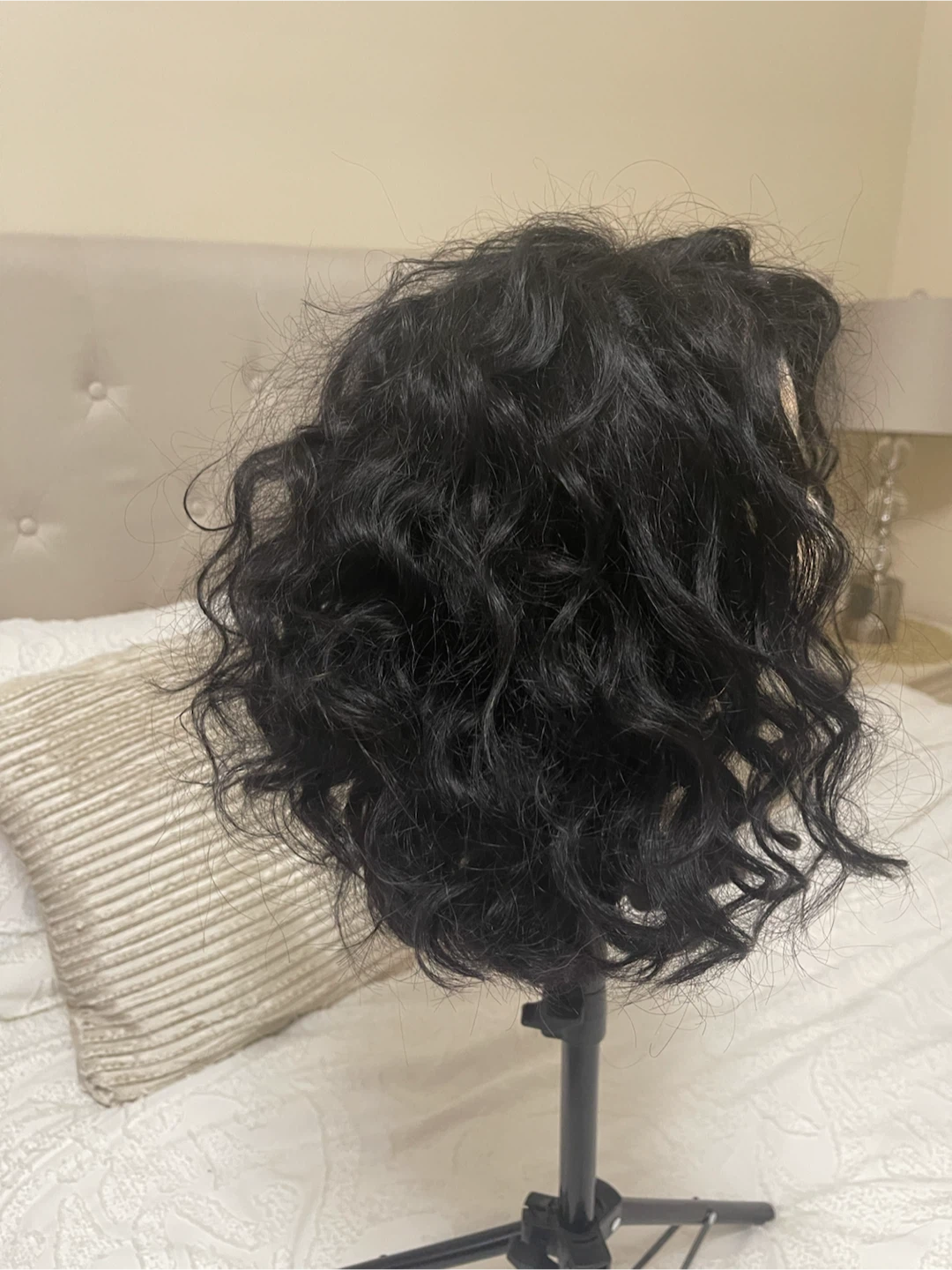 Black Curly Lace Front Wig