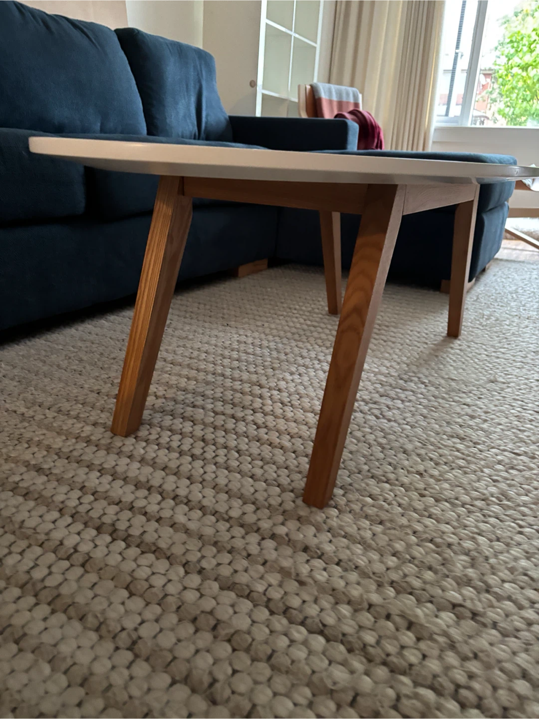 Oval Coffee Table with Wooden Legs - photo 3