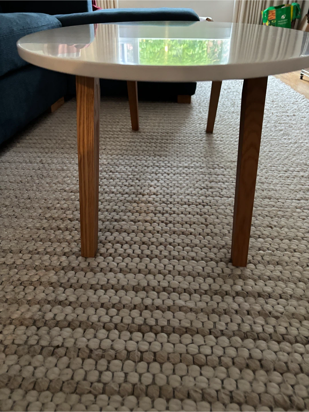 Oval Coffee Table with Wooden Legs - photo 4