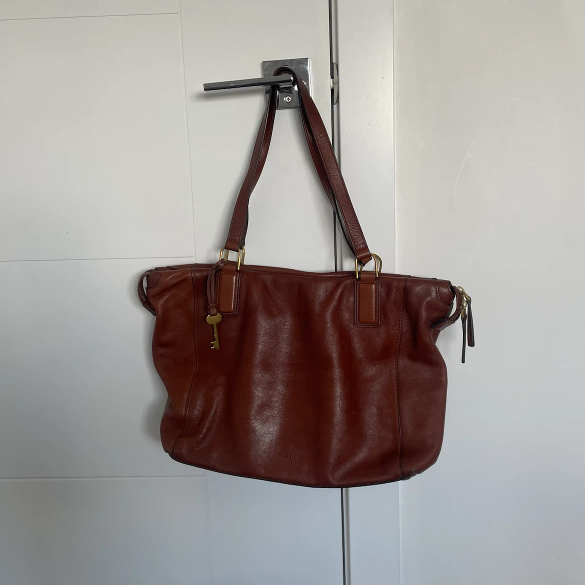 Fossil Brown Leather Tote Bag - photo 5
